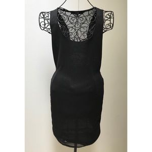 Medium, BLACK sparkle mini black dress